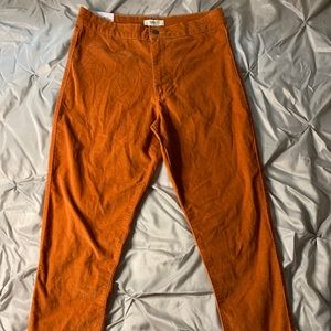 Suede skinny pants